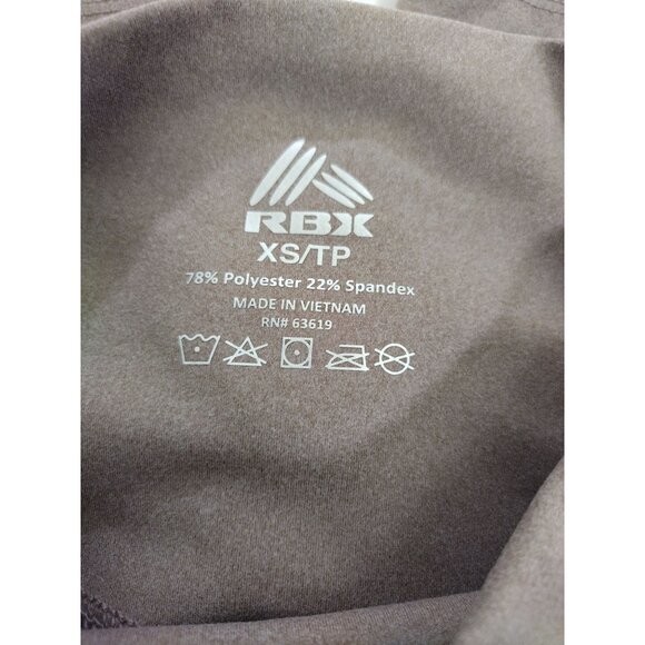 RBX Womens XS Brown High-Waisted Biker Shorts Comfortable Activewear. NWT. - Picture 3 of 6